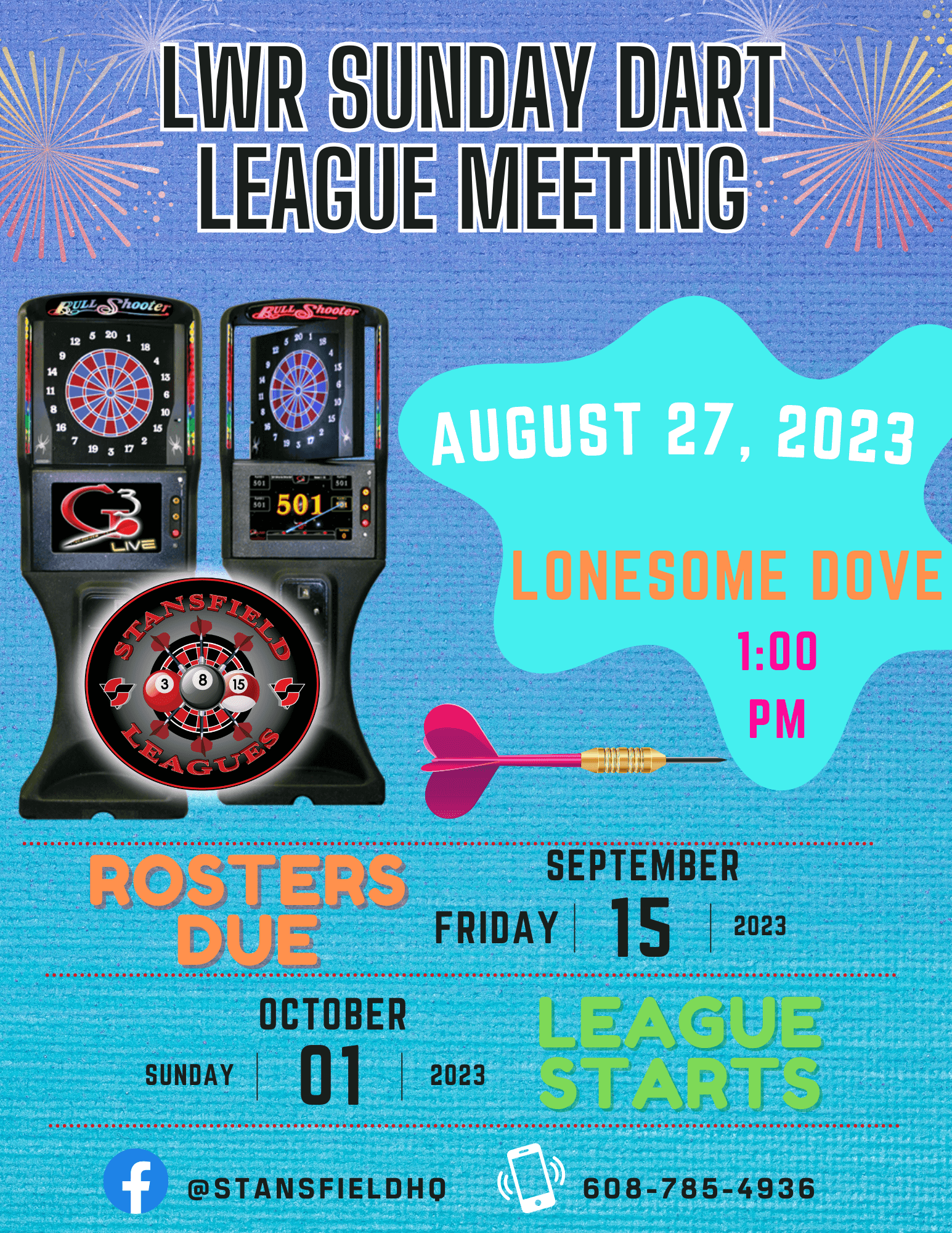 LWR Sunday Doubles Darts Stansfield Vending Pool Leagues Dart Leagues