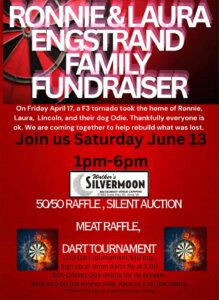 RONNIE & LAURA ENGSTRAND FAMILY FUNDRAISER DART TOURNAMENT @ WALKERS SILVERMOON | Alma | Wisconsin | United States